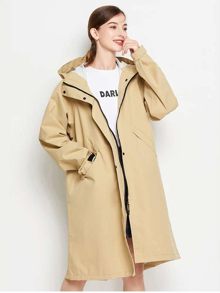 Malia Veste Femme Imperméable – Légère Coupe-Vent avec Capuche Ajustable & Poches Pratiques