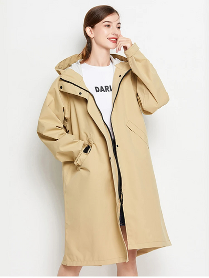 Malia Veste Femme Imperméable – Légère Coupe-Vent avec Capuche Ajustable & Poches Pratiques