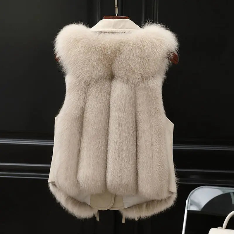 Dilara Women's Faux Fur Gilet – Elegant Design with Adjustable Fit & Soft Lining