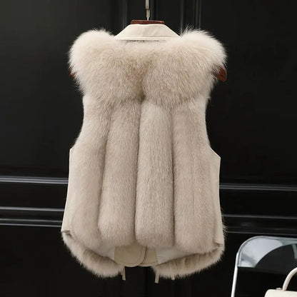 Dilara Women's Faux Fur Gilet – Elegant Design with Adjustable Fit & Soft Lining