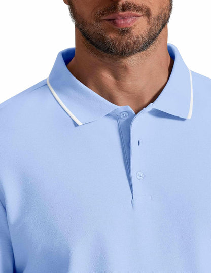 Robert Men's Polo – Lightweight Piqué Cotton Polo, Casual Chic Summer Style