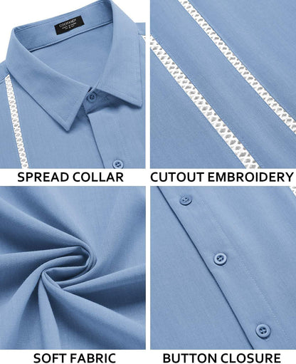 Henry Guayabera Shirt for Men – Cuban Summer Shirt, Embroidery & Chic Style