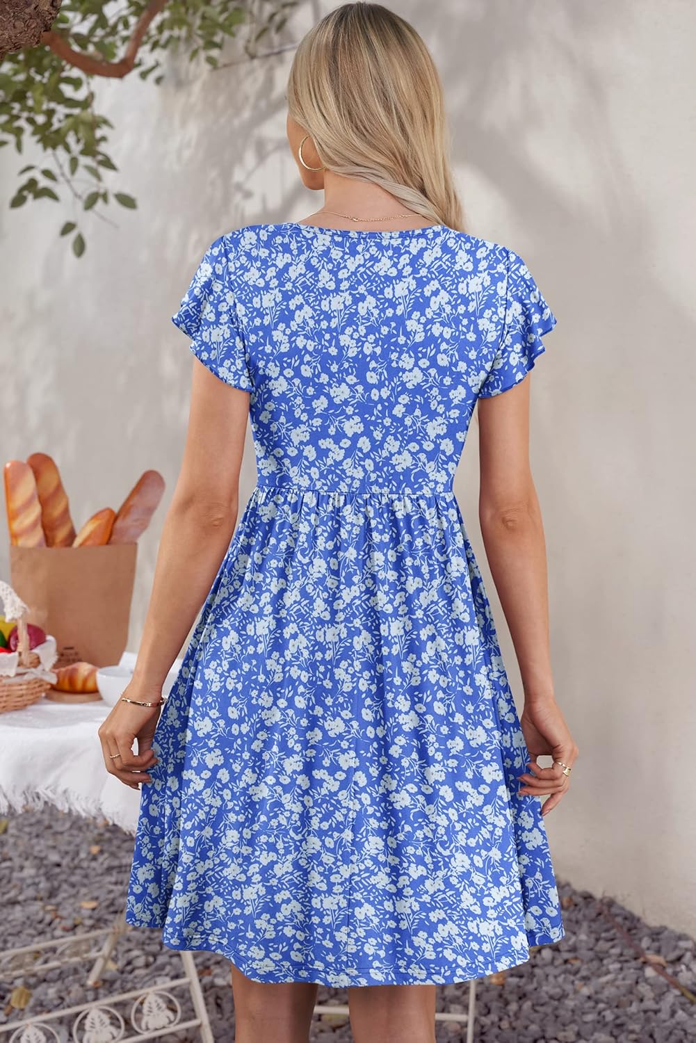 Clara Midi Dress for Women – Sleeveless Buttoned V-Neck Dress with Pockets for Summer