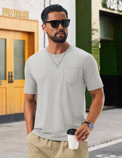 Leonardo Men's T-Shirt – Soft Cotton T-Shirt with Pocket, Breathable & Casual Summer