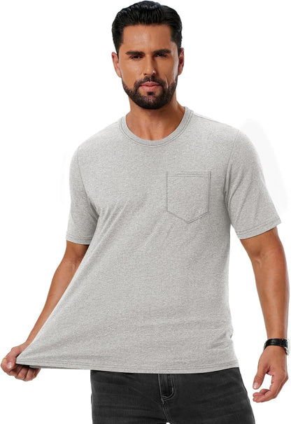 Leonardo Men's T-Shirt – Soft Cotton T-Shirt with Pocket, Breathable & Casual Summer