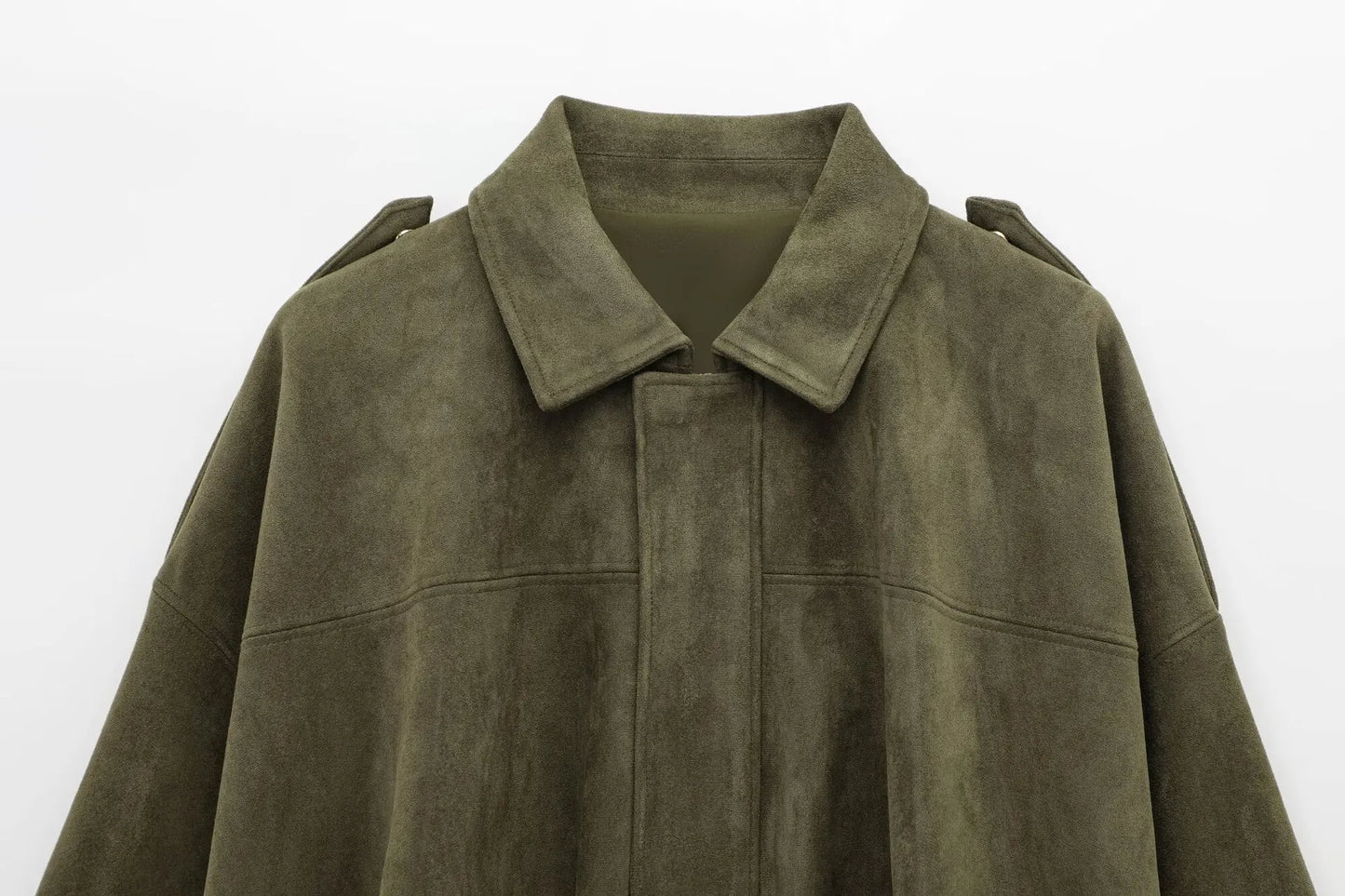 Isla Veste Femme en Daim – Blouson Oversize Élégant avec Coupe Moderne & Confort Doux