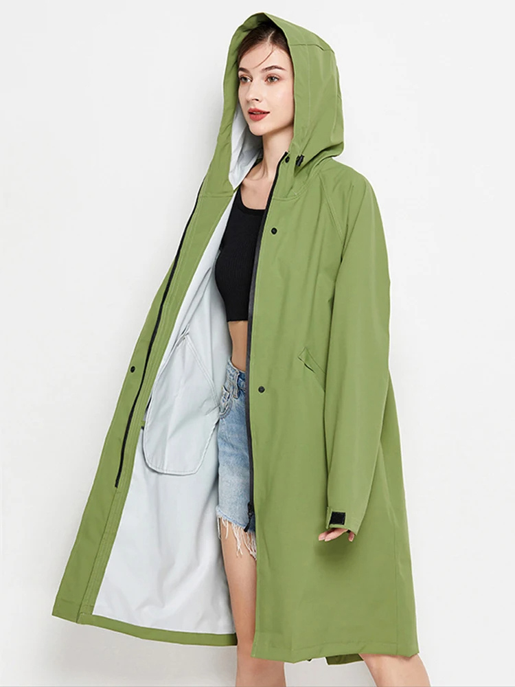 Malia Veste Femme Imperméable – Légère Coupe-Vent avec Capuche Ajustable & Poches Pratiques