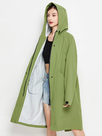 Malia Veste Femme Imperméable – Légère Coupe-Vent avec Capuche Ajustable & Poches Pratiques