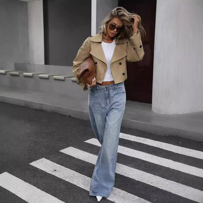 Selah Trench Court Femme – Manteau Chic à Taille Ceinturée & Coupe Élégante Mi-Saison