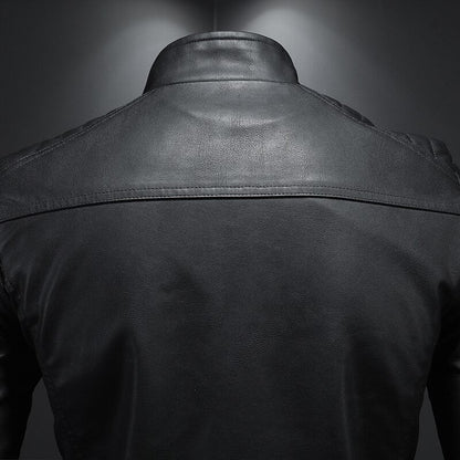 Lance Veste Homme en Cuir – Élégante, Confortable avec Coupe Régulière & Fermeture Éclair
