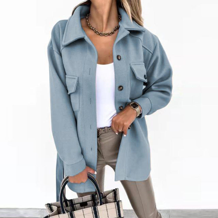 Marise Femme Veste – Élégante Veste Coton-Polyester avec Col Classique & Boutons
