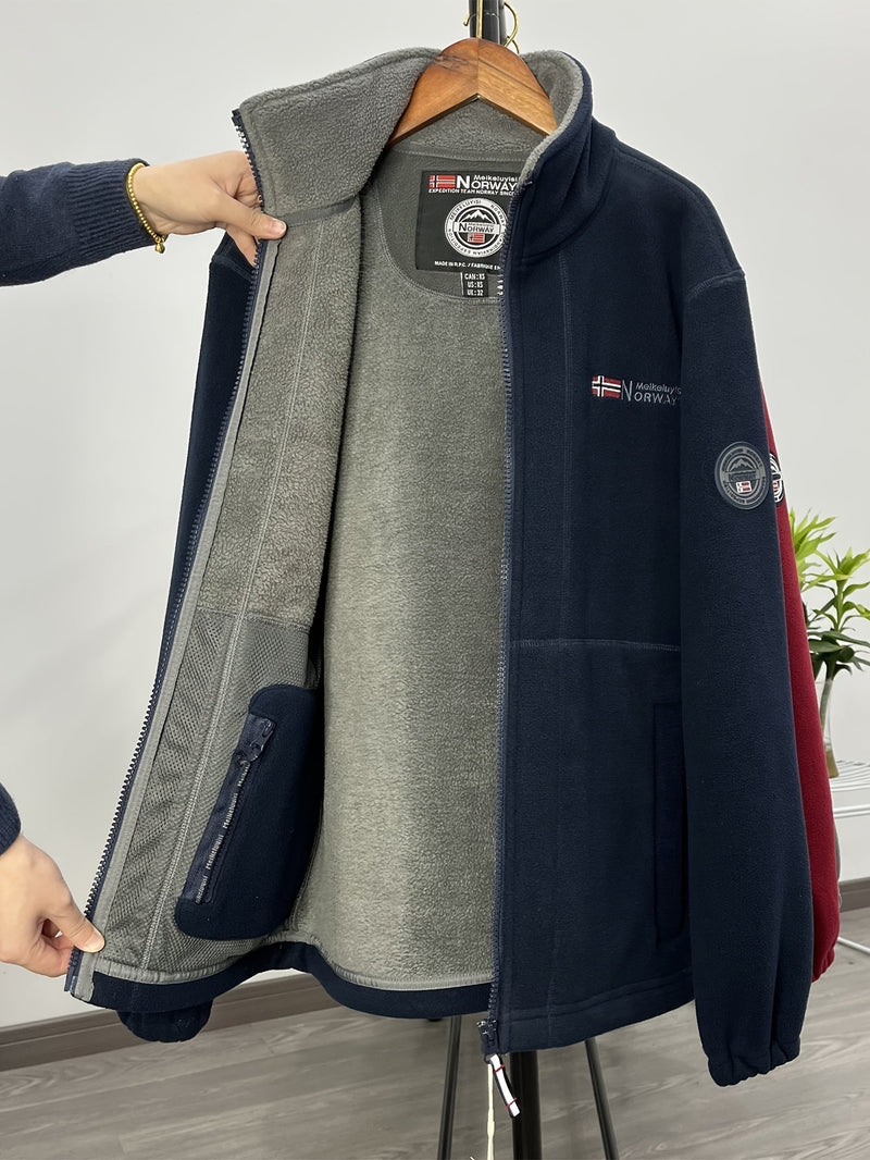 Julius Outdoor Fleece Jacket for Men – Soft, Warm & Lightweight with Protective Collar