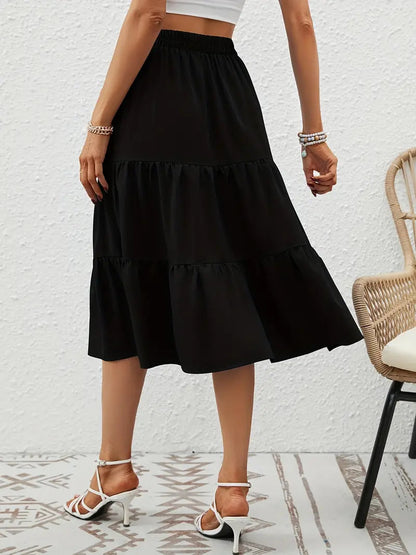 Jupe Fleurie Femme Zia – Coupe Évasée en A avec Poches, Légère pour le Printemps & l'Été