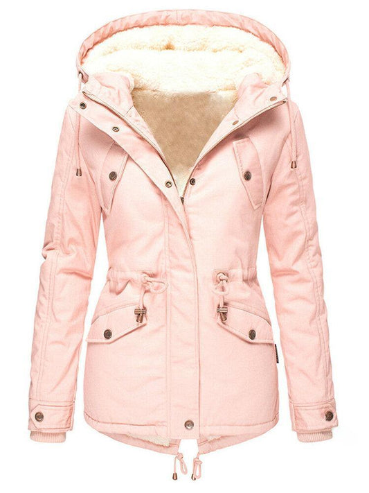 Claire Veste d’Hiver Femme – Manteau Chaud Imperméable avec Capuche & Doublure Douce