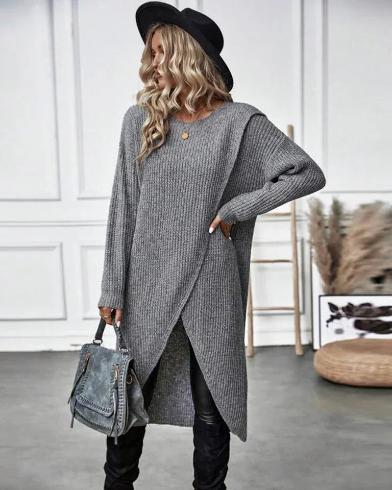 Sylvia Pull Femme – Long Pull Élégant & Confortable au Style Intemporel pour l’Hiver