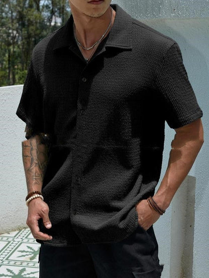 Jay Chemise Décontractée Homme – Chemise Courte Moderne pour Été, Vacances & Quotidien