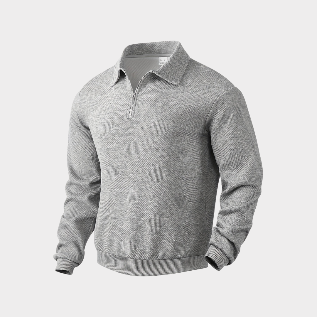Victor Pull Homme – Pull Chaud en Maille avec Motif Géométrique & Coupe Confortable