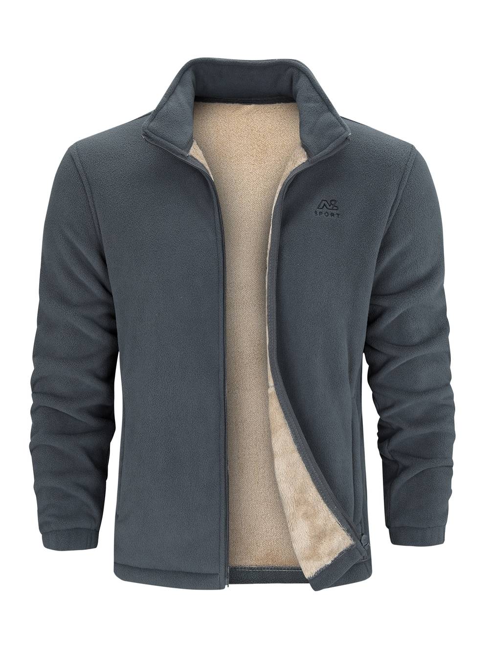 Alvin Unisex Fleece Jacket with Sherpa Lining – Warm, Comfortable & Everyday Use