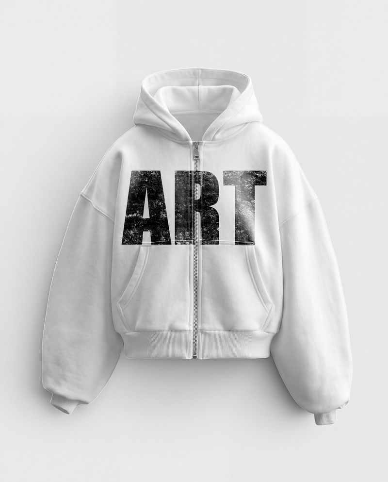 'ART' HEAVYWEIGHT BOXY ZIPUP HOODIE