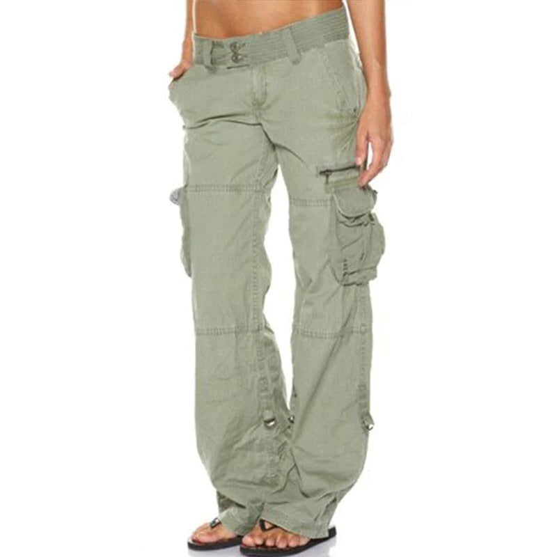 Ainsley casual black cargo trousers