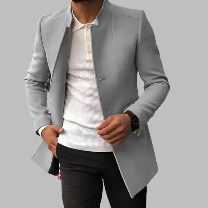 Alain Winter Wool Coat-gray
