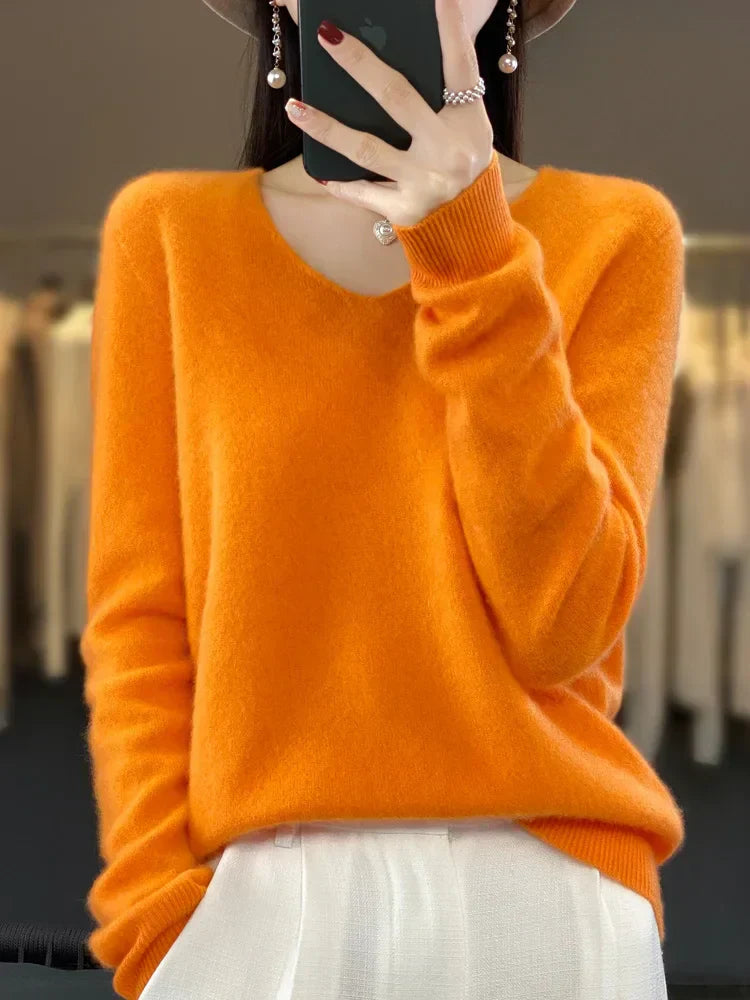 Lily Pull Femme – Tricot Élégant en Mélange Doux & Confortable à Manches Longues