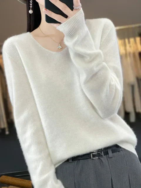 Lily Pull Femme – Tricot Élégant en Mélange Doux & Confortable à Manches Longues