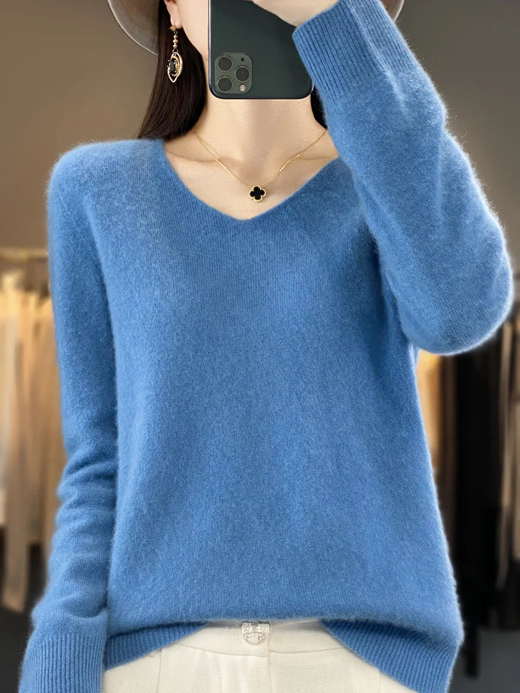 Lily Pull Femme – Tricot Élégant en Mélange Doux & Confortable à Manches Longues