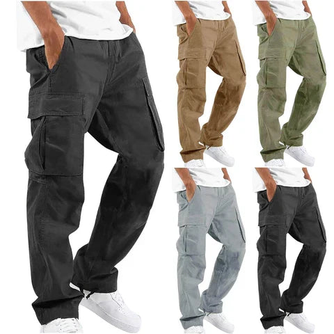 James Cargo Pants for Men – Sturdy Outdoor Pants with Pockets & Elastic Waist