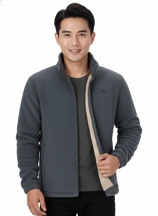 Alvin Unisex Fleece Jacket with Sherpa Lining – Warm, Comfortable & Everyday Use