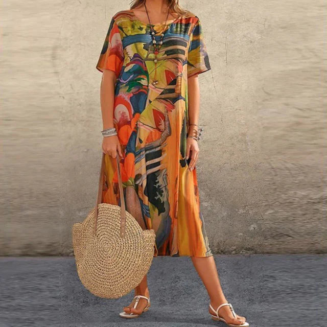 Annarosa Robe Tunique Confortable – Élégance Décontractée pour Toutes les Occasions