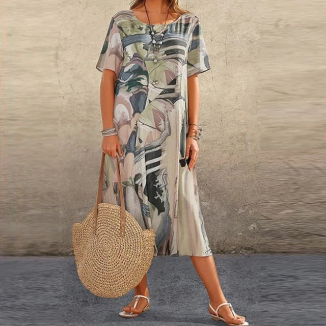 Annarosa Robe Tunique Confortable – Élégance Décontractée pour Toutes les Occasions