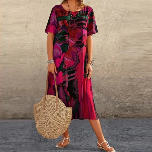 Annarosa Robe Tunique Confortable – Élégance Décontractée pour Toutes les Occasions