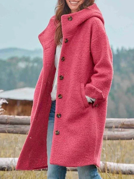 Audrey women's soft wool coat with an elegant warm winter design