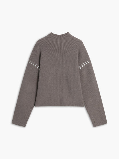 Kayla Pull Femme – Pull Oversize à Col Montant en Maille Douce Chic & Confortable