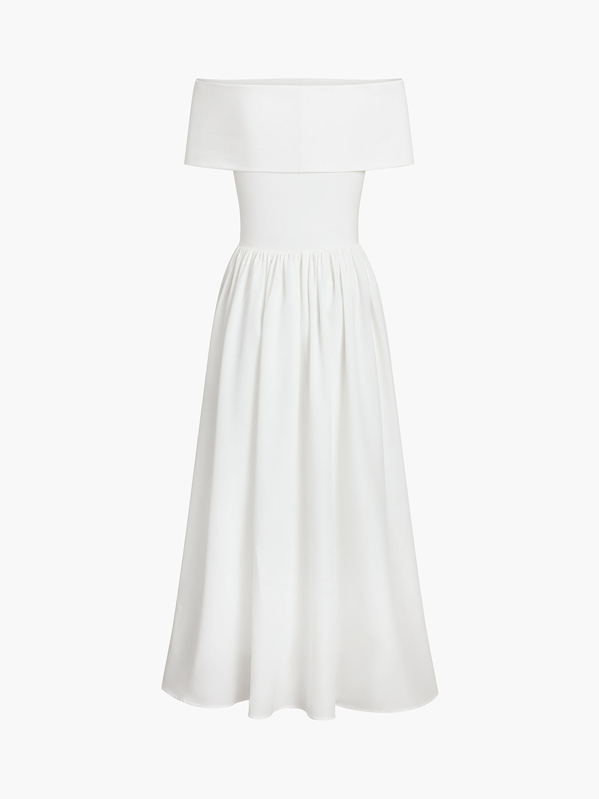 Kisha Robe Maxi Femme – Robe Élégante Épaules Dénudées avec Jupe Plissée Fluide