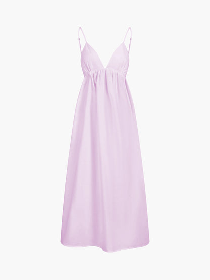 Camille Robe Longue Femme – Robe d’Été Légère avec Dos Nu & Coupe Fluide Élégante
