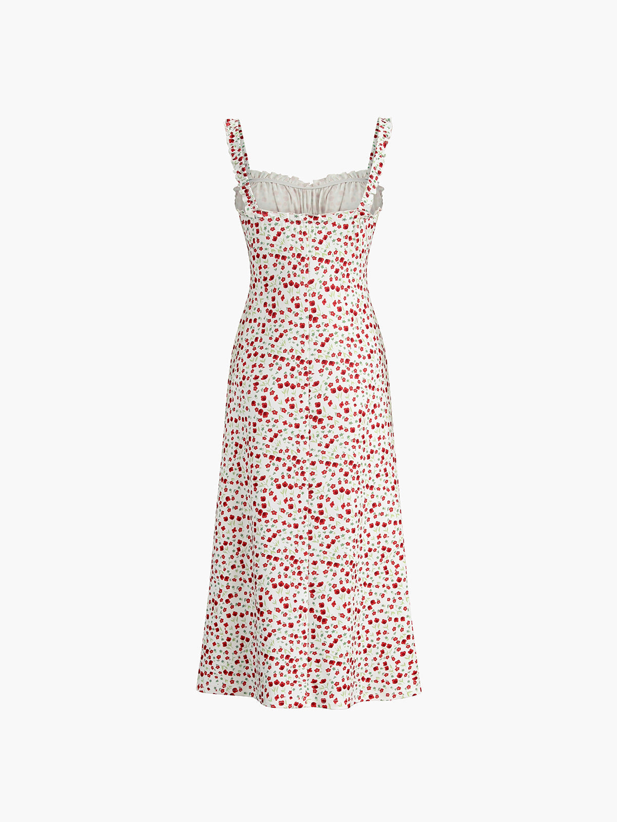 Robe Bohème Femme Chloe – Robe Midi de Vacances avec Imprimé Fleuri & Bretelles Cami