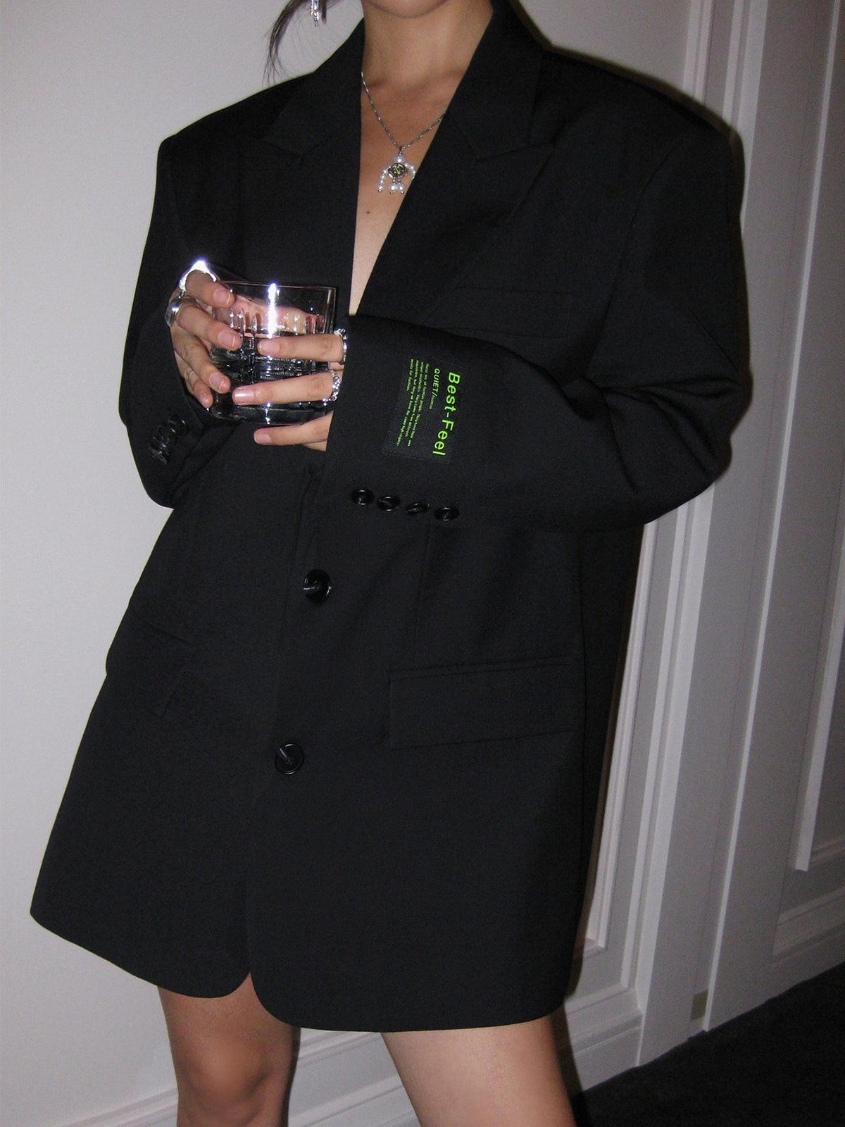 Lorène Blazer Femme – Blazer Oversize avec Revers Classiques & Coupe Élégante Intemporelle