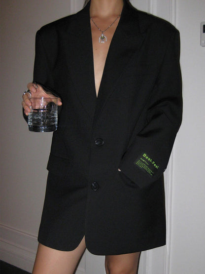 Lorène Blazer Femme – Blazer Oversize avec Revers Classiques & Coupe Élégante Intemporelle