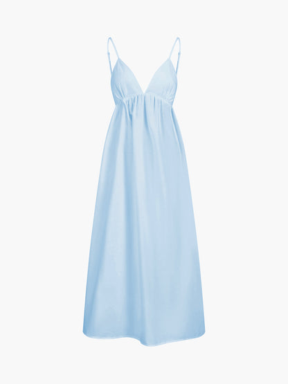 Camille Robe Longue Femme – Robe d’Été Légère avec Dos Nu & Coupe Fluide Élégante