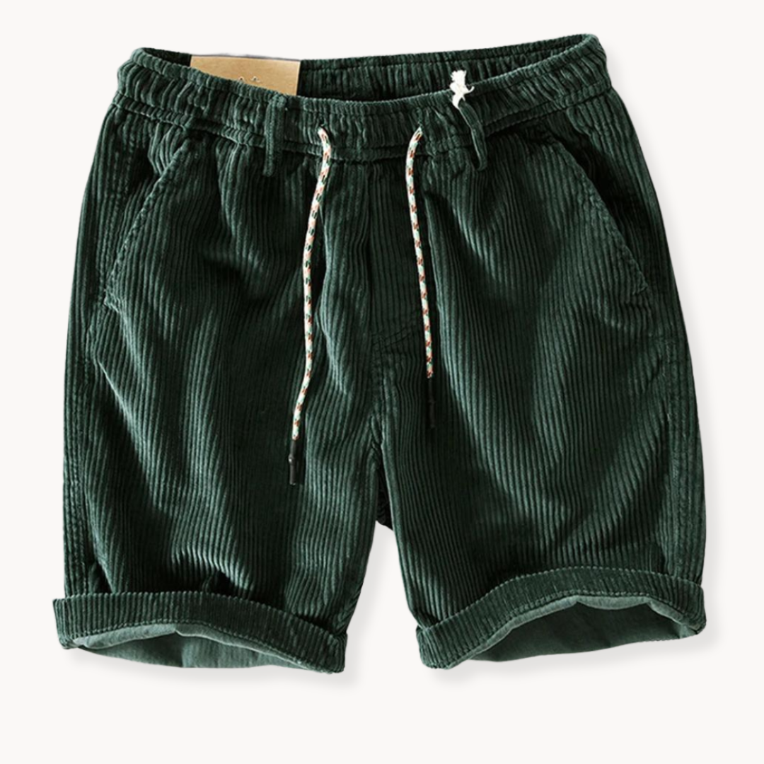 Short en Velours Homme Keith – Short d’Été Réglable en Coton Doux avec Coupe Confortable