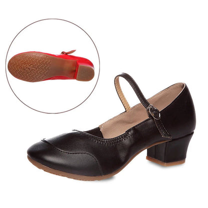 Charlotte Ballerines Femme – Chaussures Élégantes à Talon Bas & Bride Ajustable Confortable