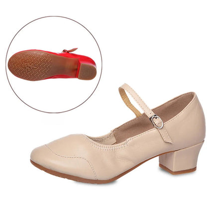 Charlotte Ballerines Femme – Chaussures Élégantes à Talon Bas & Bride Ajustable Confortable