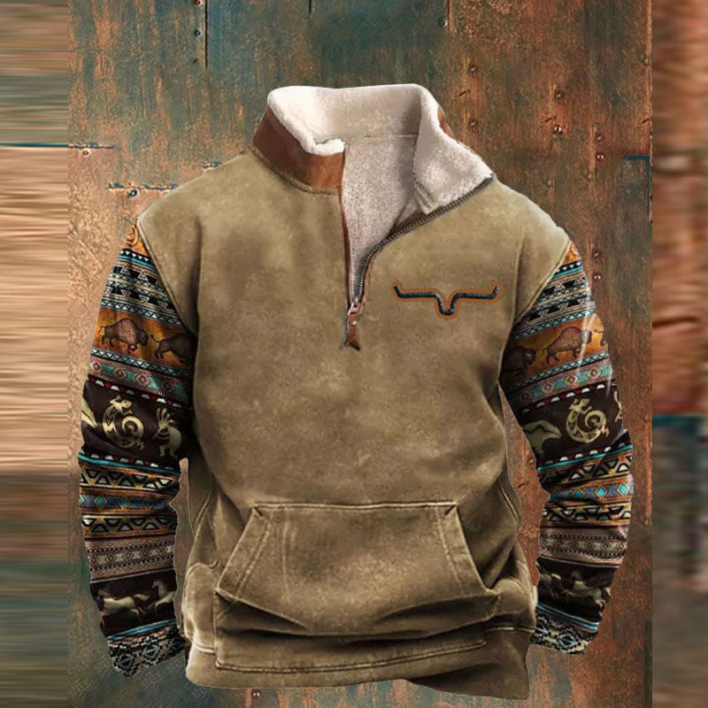 Ravos Pull Homme – Sweat Zippé Chaud & Confortable au Style Moderne pour l’Automne