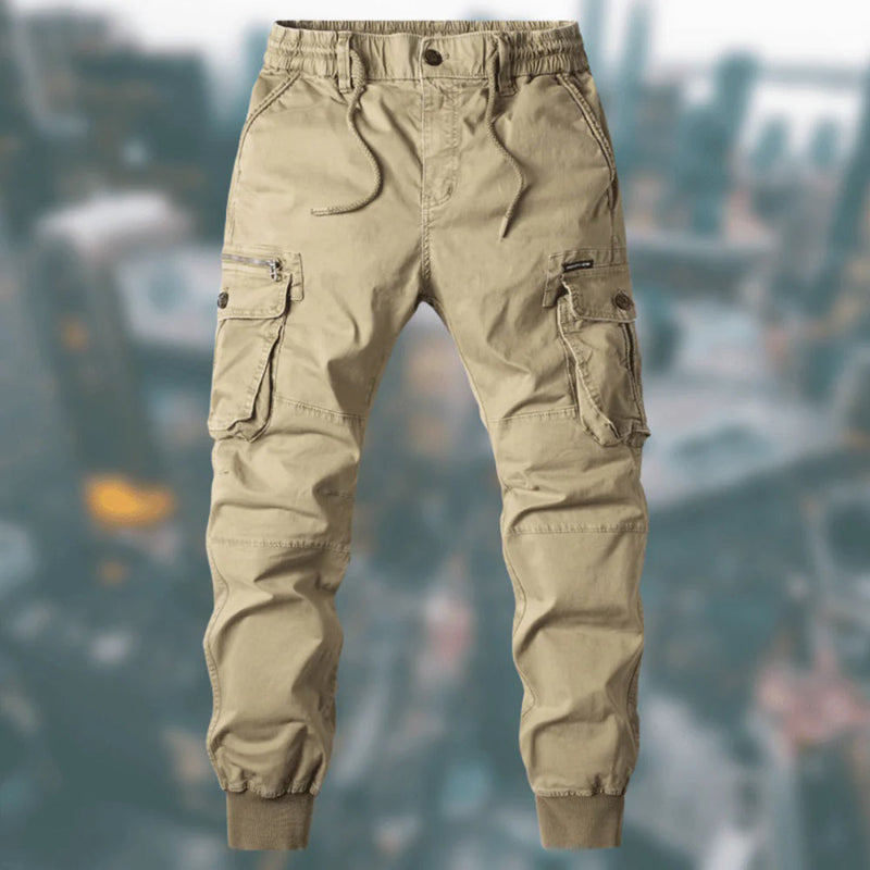 Troy Men's Cargo Pants – Casual Comfort with Multiple Pockets & Adjustable Waist