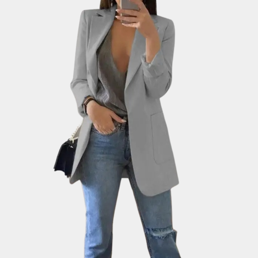 Bella blazer featuring a contemporary cut and versatile styling