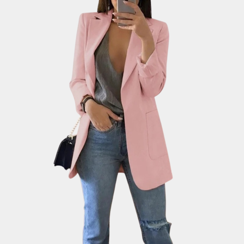 Modern women's blazer combining sophisticated design with everyday versatility