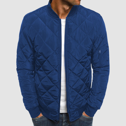 Men's quilted jacket diamond pattern