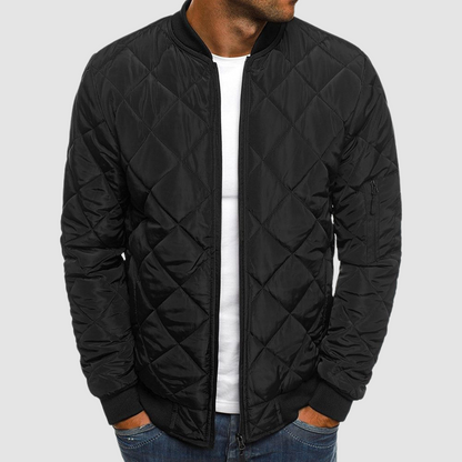 Zip up quilted jacket with pockets